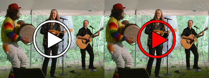 Image of Hi-Dukes live performance of Mavro Thallasitiko in 2015 accompanied by Pinolio the Clown on Channel 5 TV in Shawano, WI